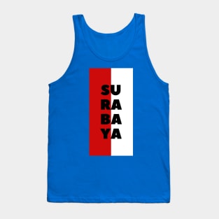 Surabaya City in Indonesian Flag Vertical Tank Top